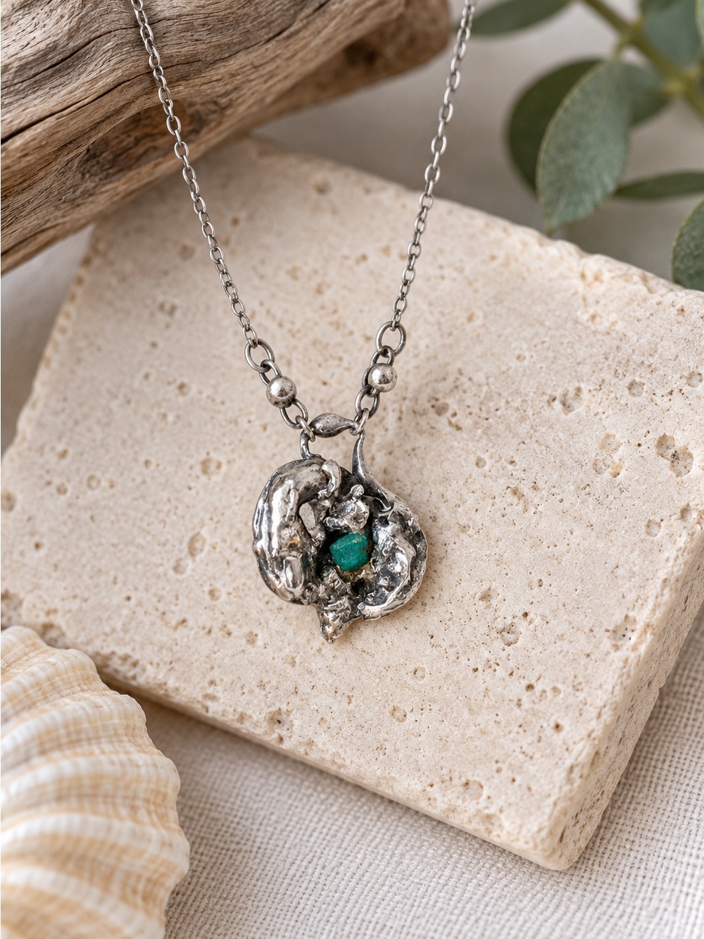 Vintage Sterling & Turquoise Necklace
